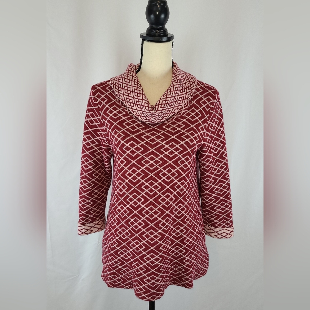 Anthropologie Moth Alpaca Blend Galena Cowl Neck Tunic Sweater, size Med…